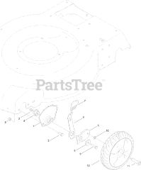 Toro 20332 C - Toro 22" Recycler Walk-Behind Mower (SN: 314000001 - 314999999) (2014) Front Wheel and Height-of-Cut Assembly