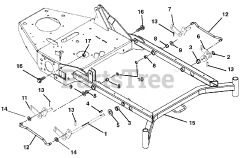 Gravely 890018 - Gravely 60" Deck for Pro-Master 320XDZ Mower (SN: 001000 - 019999)