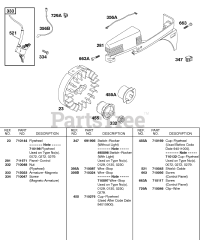 Briggs & Stratton 85462-0272-E2 - Briggs & Stratton Horizontal Engine Control Panel, Flywheel, Ignition