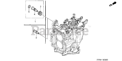 Honda BF15 D4 LGA (BALJ) - Honda Outboard Engine, Made in Japan (SN: BALJ-1100001 - BALJ-1199999) WATER HOSE JOINT KIT