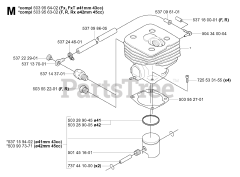 Husqvarna 343 F - Husqvarna Brush Cutter (SN: 20043100001 - 20064000000) CYLINDER PISTON