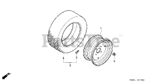 Honda H5518 NA2/D (TZAC) - Honda Multi-Purpose Tractor, Made in Japan (SN: TZAC-3500001 - TZAC-3599999) FRONT WHEEL