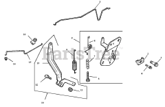 Toro 30291 - Toro 44" ProLine Walk-Behind Mower, Hydro Drive, 15hp (SN: 210000001 - 210005000) (2001) Engine Controls Assembly Kohler Model Cv15t-41604