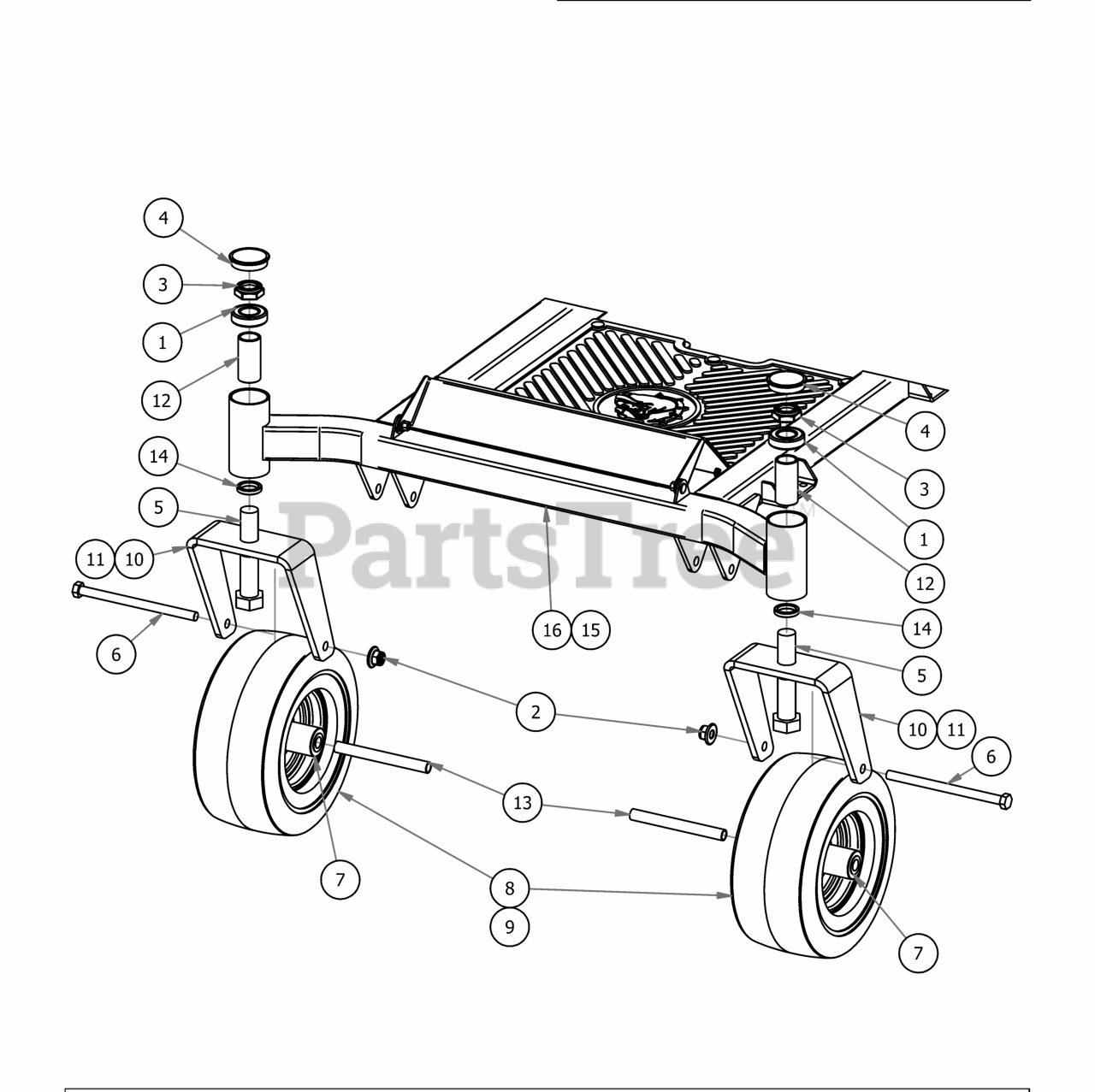 みーわー右側 Bad Boy MZ / MZ Magnum - Bad Boy Zero-Turn Mower (2020) FRONT FORK