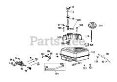MTD 170-AU - MTD Engine 170-AU Fuel Tank &amp; Mounting