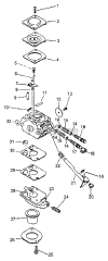 Echo HC-1500 - Echo Hedge Trimmer (Original Version) Carburetor -- C1U-K45  S/N: 154915 - 999999