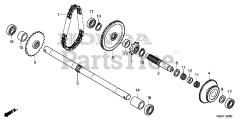 Honda FRC800 K1 A (FAHJ) - Honda 20" Tiller, Made in Japan (SN: FAHJ-1100001 - FAHJ-9999999) WHEEL SHAFT