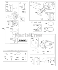 Briggs & Stratton 31P777-0367-E2 - Briggs & Stratton Vertical Engine Air Cleaner, Blower Housing, Exhaust System, Fuel Supply
