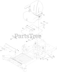 Toro 76610 - Toro 60" Titan MAX Zero-Turn Mower (SN: 417420000 - 999999999) Seat Assembly