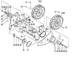 Troy-Bilt 34305 - Troy-Bilt Trailblazer VII Sicklebar Mower (SN: 343050100101 - 343050100745) WHEEL DRIVE &amp; WHEELS