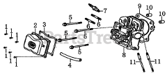 Generac GP5500 (0059451) - Generac Portable Generator, CARB (SN: 7442596A - 9560833A) (2016) Cylinder Head