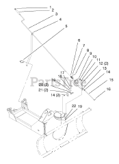 Toro 79366 - Toro 44" Two-Stage Snow Thrower for 5xi Tractor (SN: 089000501 - 089999999) (1998)