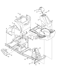 Murray 13B326JC758 - Murray Lawn Tractor (2014) Frame &amp; Fender