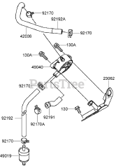 Toro 74271 (Z 550) - Toro 52" Z Master Zero-Turn Mower, Side-Discharge Deck (SN: 280000001 - 280999999) (2008) Fuel Tank and Valve Assembly Kawasaki FH770D-AS05