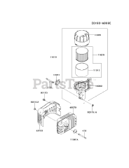 Kawasaki FJ180V-BS33 - Kawasaki Engine AIR-FILTER/MUFFLER