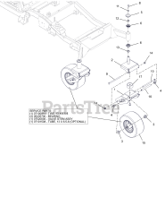 Ariens 991322 - Ariens Zenith 60" Zero-Turn Mower, 23.5hp Kawasaki FX, Side-Discharge (SN: 120000 - 134999) Front Caster Wheels