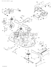 Husqvarna LTH 151 (960410207-00) - Husqvarna Lawn Tractor (2010-09) MOWER DECK / CUTTING DECK
