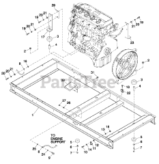 Generac QT04524KNSX - Generac 45kW Home Standby Generator (SN: 7060619 - 7060619) (2012) Mounting Base 2.4l C2(0F9807)