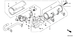 Honda GX620 U1 QZB2 (GCARK) - Honda Engine, Made in Japan (SN: GCARK-1000001 - GCARK-9999999) MUFFLER (2)