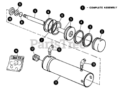 Snapper 1650 A (80524) - Snapper Garden Tractor, 16hp Hydraulic Cylinder - Mid-Mount (Type B - Victor)