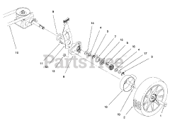 Lawn-Boy 10305 - Lawn-Boy Silver Series Walk-Behind Mower (SN: 006900001 - 006999999) (1996) REAR AXLE ASSEMBLY