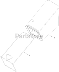 Toro 29639 - Toro 50cm Walk-Behind Mower (SN: 314000001 - 314999999) (2014) Rear Bag Assembly