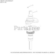 Kohler EZT740-3001 - Kohler Confidant EFI Engine, Basic Version, 25hp, 747cc 01 CrankShaft