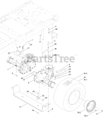 Toro 74643 (MX 5060) - Toro 50" TimeCutter Zero-Turn Mower (SN: 314000001 - 314999999) (2014) Hydro Transaxle Assembly