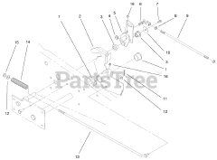 Toro 73471 (518 xi) - Toro Garden Tractor (SN: 000000001 - 000999999) (2000) Lower Parking Brake Assembly