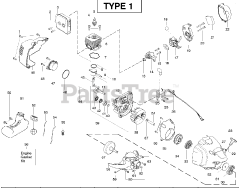 Electrolux/AYP SM 706 - Electrolux/AYP String Trimmer, Type 1 (2008-12) Engine - Type1