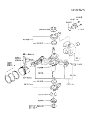 Kawasaki FB460V-BS32 - Kawasaki Engine PISTON/CRANKSHAFT