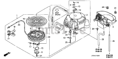 Honda BF15 D4 LGA (BALJ) - Honda Outboard Engine, Made in Japan (SN: BALJ-1100001 - BALJ-1199999) RECOIL STARTER