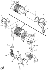 Gravely 08201322 - Gravely MX825v Yamaha Replacement Engine Intake 2