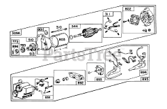 Toro 38150 (826) - Toro Snow Thrower (SN: 007000001 - 007999999) (1987) Starter Motor Kit Model No. 37-4630 (optional)