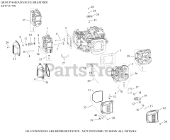 Kohler EZT740-3001 - Kohler Confidant EFI Engine, Basic Version, 25hp, 747cc 04 CylinderHead/Breather