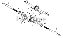 Gravely 987045 - Gravely Lawn Tractor, 18hp, With Hydraulic Lift (SN: 000101 & Above) NUMBER EIGHT SHAFT - DIFFERENTIAL ASSEMBLY