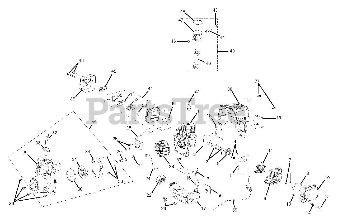 Homelite UT20023A Homelite 25cc Trim 'N Edge String Trimmer String Trimmer Figure B Parts