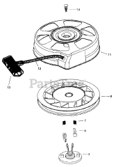 Lawn-Boy 10305 - Lawn-Boy Silver Series Walk-Behind Mower (SN: 006900001 - 006999999) (1996) RECOIL STARTER ASSEMBLY 590739 (OPTIONAL)