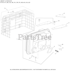 Kohler SV480-0001 - Kohler Courage Single Engine, Made for Shivvers, 16hp, 11.9kW 11 Exhaust