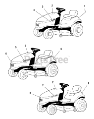 Simplicity 1692354 - Simplicity Regent Lawn Tractor, 14hp Decals - Brand &amp; Model