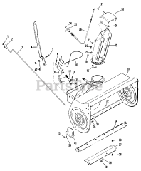 Gravely 834021 - Gravely 40" Snow Blower for GEM Tractor (SN: 000101 & Above)