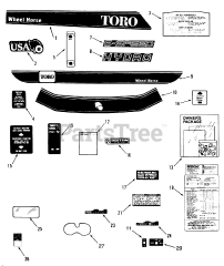 Toro 32-12BEA3 (212-H) - Toro Lawn Tractor (SN: 010000001 - 019999999) (1991)