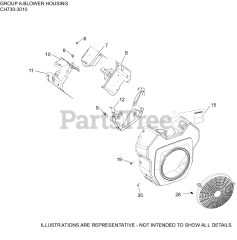 Kohler CH730-3010 - Kohler Command PRO Engine, Basic Version, 23.5hp, 17.5kW 06 Blower Housing