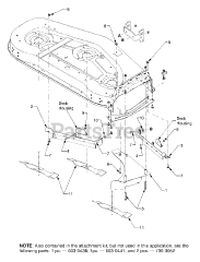 Cub Cadet 507 (590-507-100) - Cub Cadet 54" Mulching Kit for 3000 Series Mowers Mulching Attachment - 54" Series 3000 Deck