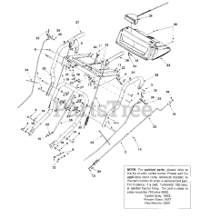 White Outdoor SB-1355 W (31AE993J190) - White Outdoor Snow Boss Snow Thrower (2001) Handle &amp; Control Assembly
