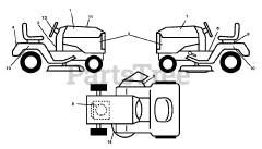 Poulan Pro PB 22H42YT (960480051-00) - Poulan Pro Lawn Tractor (2012-11) DECALS