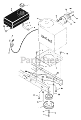 Murray 40542A - Murray 40" Lawn Tractor (1997) Engine Mount