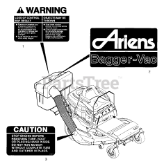 Ariens 815004 - Ariens EZR 40" 2-Bucket Grass Bagger (SN: 000101 & Above) Decals