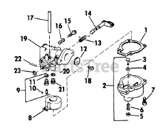 Lawn-Boy 5501 - Lawn-Boy Walk-Behind Mower (SN: 300000001 - 399999999) (1973) Carburetor 4