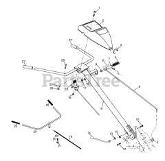 Husqvarna CRT 52 (954140020-A) - Husqvarna Rear-Tine Tiller (1997-01) Handle Assembly